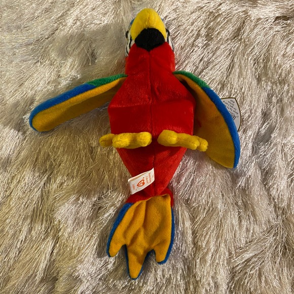 RARE Jabber the Parrot Ty Beanie Baby w/ GRAMMATICAL ERROR! Excellent Condition! - Picture 9 of 16